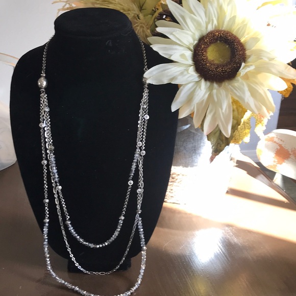 Brighton Jewelry - Brighton Long Silver Tone& Beaded Necklace